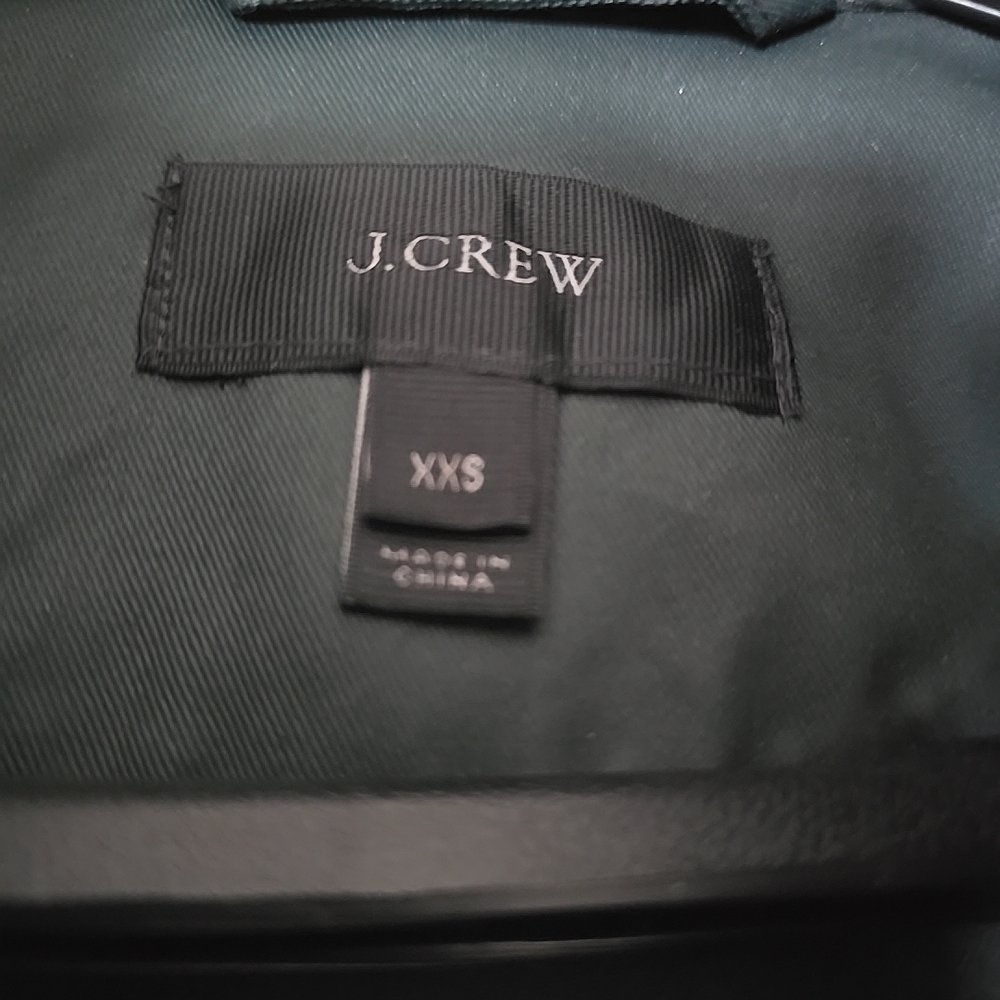 J. Crew Downtown Field Jacket XXS Army Green - Classic Utility Chore Coat Gold H - Picture 10 of 14